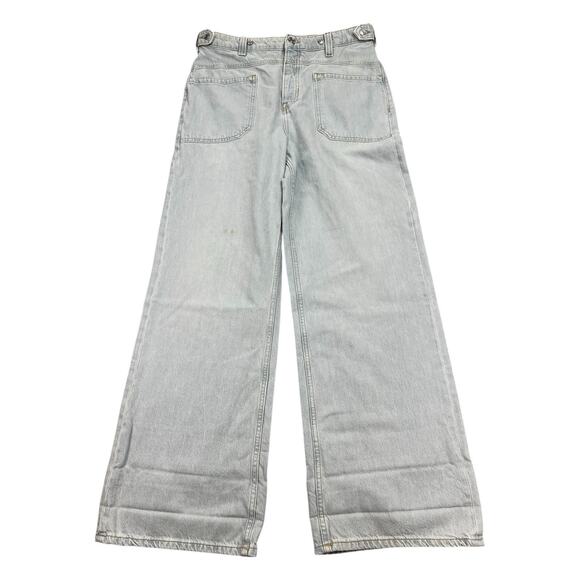 We The Free Palmer Cuffed Wide Leg In Daydream Blue New Size 30 - Picture 4 of 16